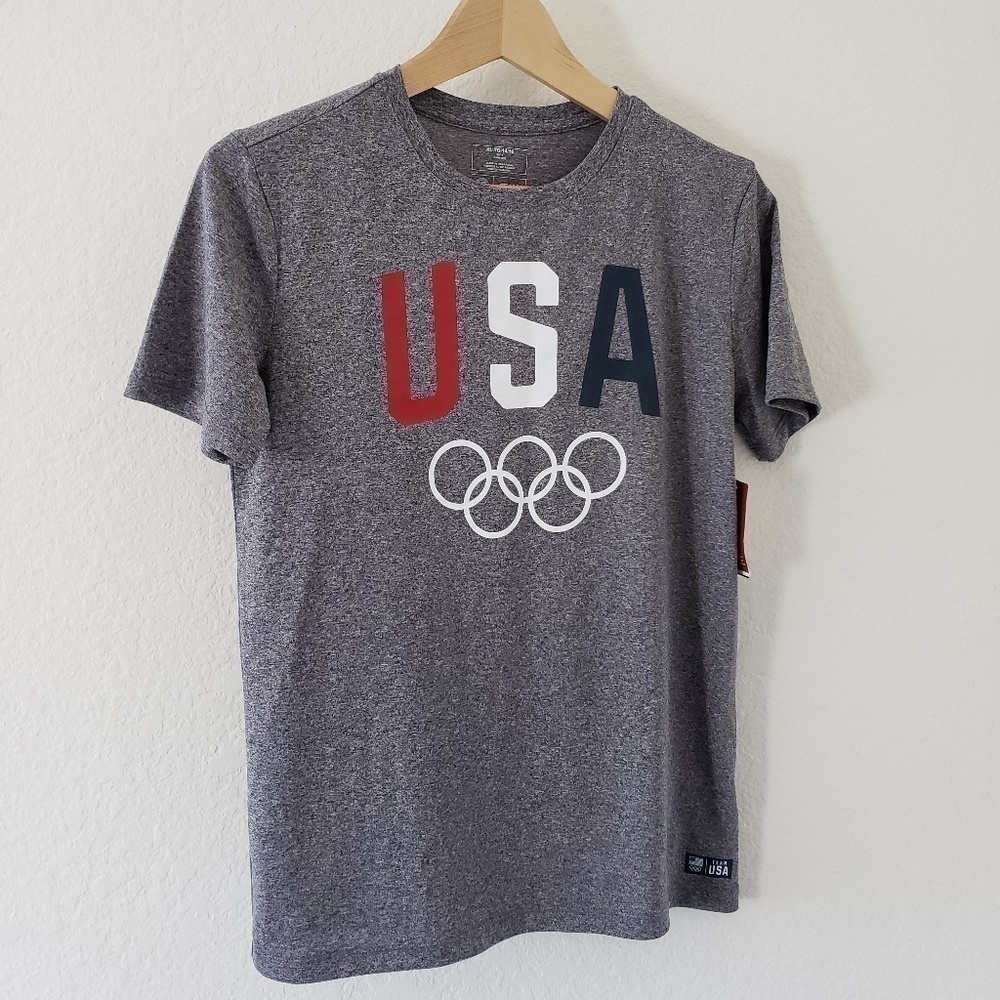 NWT - Team USA Olympic Crew Neck Performance Gray Shirt - Size XL